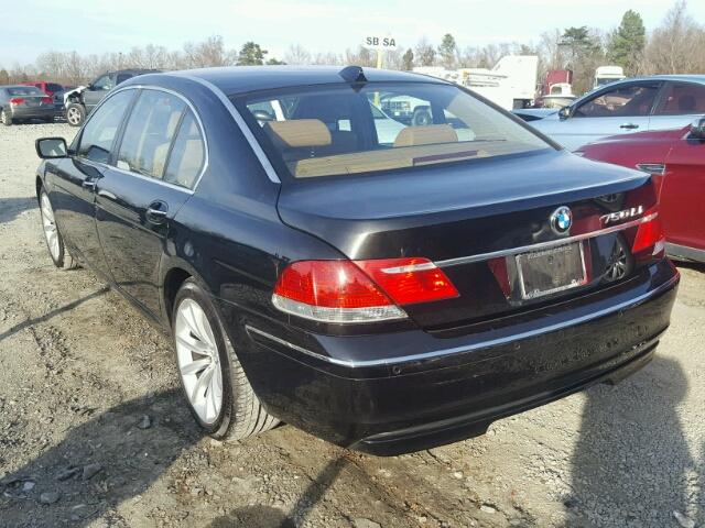 WBAHN835X8DT85689 - 2008 BMW 750 LI BLACK photo 3