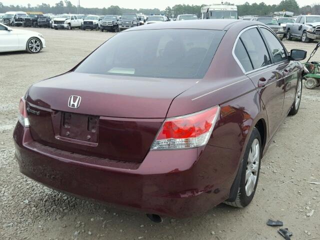 1HGCP2F7XAA041015 - 2010 HONDA ACCORD EX MAROON photo 4