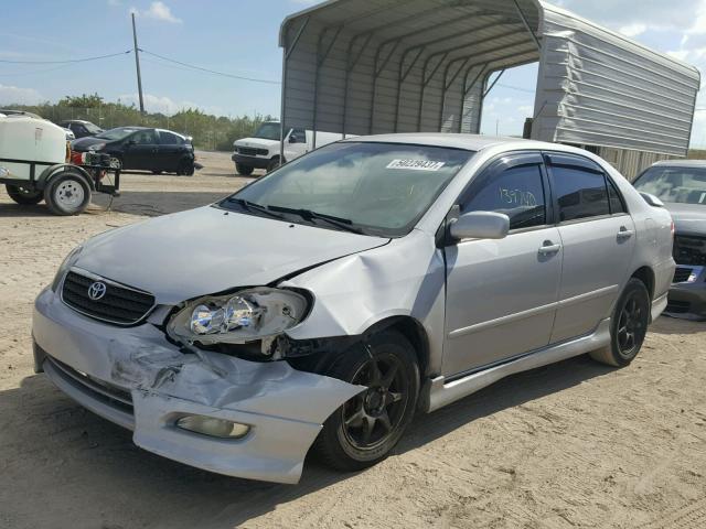 1NXBR32E15Z355666 - 2005 TOYOTA COROLLA CE SILVER photo 2