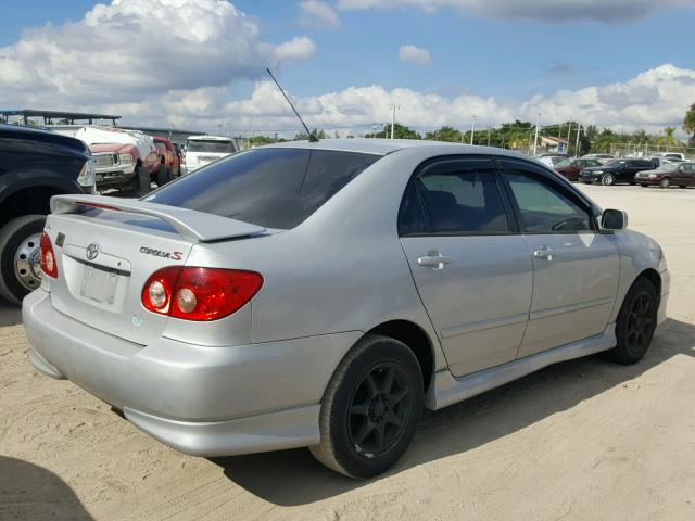 1NXBR32E15Z355666 - 2005 TOYOTA COROLLA CE SILVER photo 4