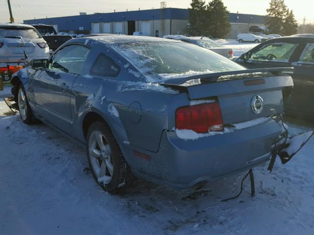 1ZVFT82H475228211 - 2007 FORD MUSTANG GT BLUE photo 3