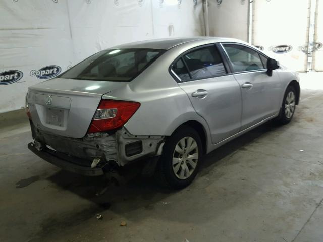 2HGFB2F55CH331161 - 2012 HONDA CIVIC LX SILVER photo 4