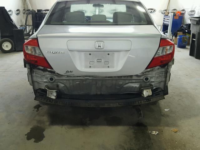 2HGFB2F55CH331161 - 2012 HONDA CIVIC LX SILVER photo 9