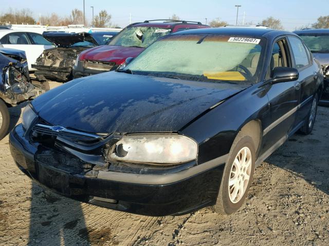 2G1WF52E819175594 - 2001 CHEVROLET IMPALA BLACK photo 2