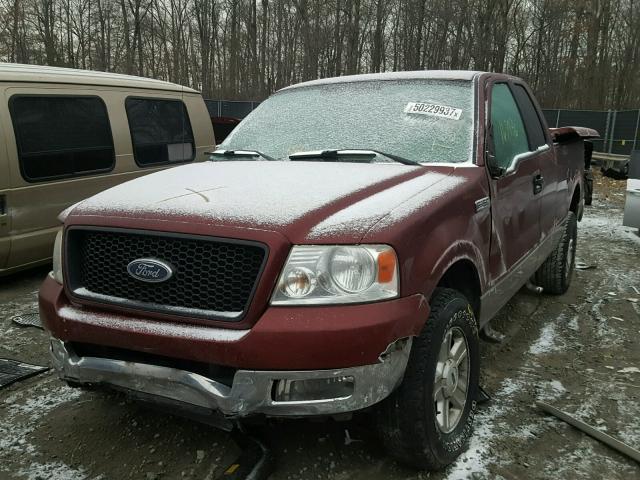 1FTPX14534NC38830 - 2004 FORD F150 BURGUNDY photo 2