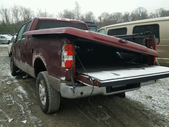 1FTPX14534NC38830 - 2004 FORD F150 BURGUNDY photo 3