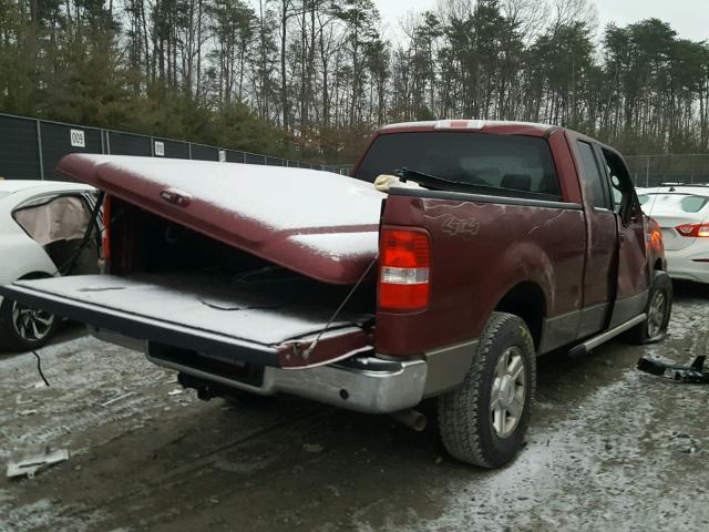 1FTPX14534NC38830 - 2004 FORD F150 BURGUNDY photo 4