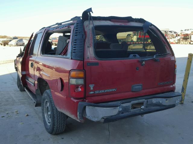 3GNEC16T31G105446 - 2001 CHEVROLET SUBURBAN C RED photo 3