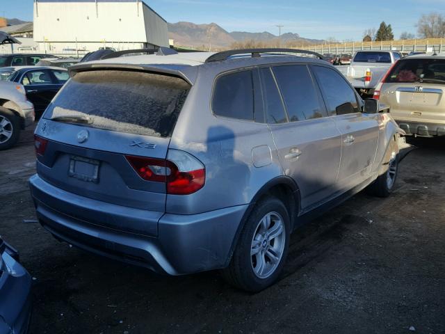 WBXPA93426WG87945 - 2006 BMW X3 3.0I SILVER photo 4