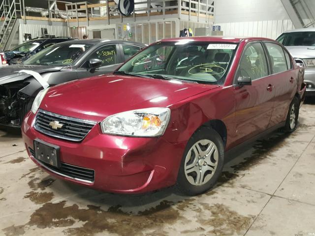 1G1ZS58F87F260282 - 2007 CHEVROLET MALIBU LS RED photo 2