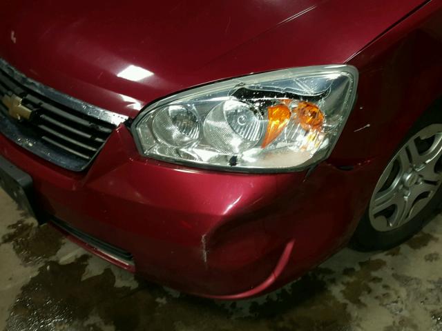 1G1ZS58F87F260282 - 2007 CHEVROLET MALIBU LS წითელი ფოტო 9