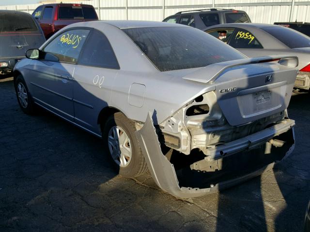 1HGEM21553L080027 - 2003 HONDA CIVIC LX SILVER photo 3