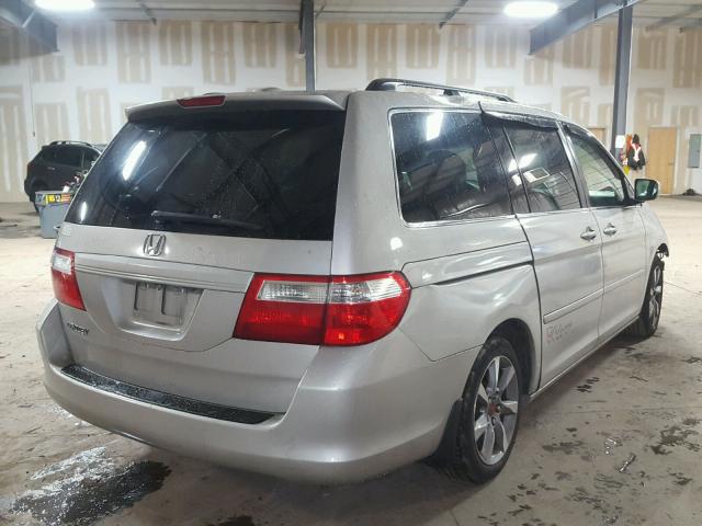 5FNRL38707B417387 - 2007 HONDA ODYSSEY EX SILVER photo 4