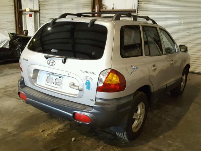 KM8SC83D21U117789 - 2001 HYUNDAI SANTA FE G SILVER photo 4