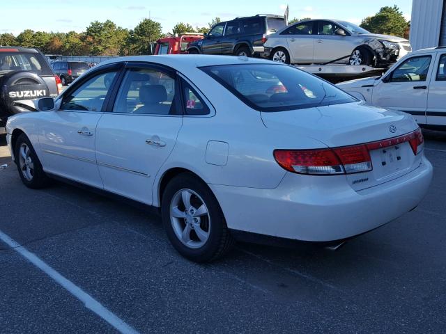 KMHFC46D37A234636 - 2007 HYUNDAI AZERA GLS WHITE photo 3