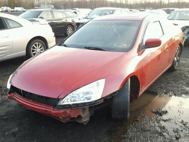 1HGCM81603A036256 - 2003 HONDA ACCORD EX RED photo 2