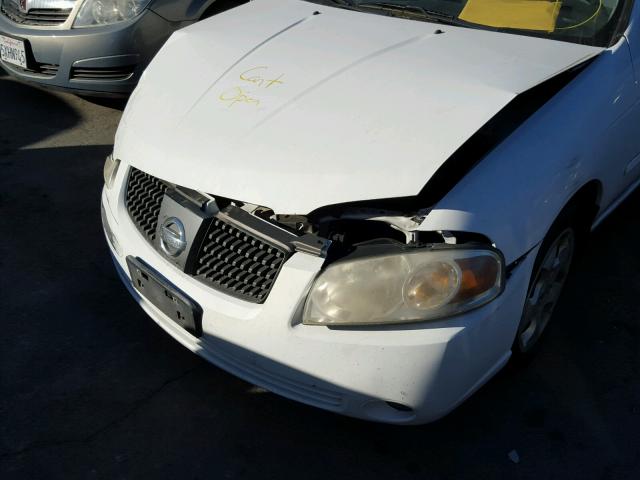 3N1CB51D76L624107 - 2006 NISSAN SENTRA 1.8 WHITE photo 9