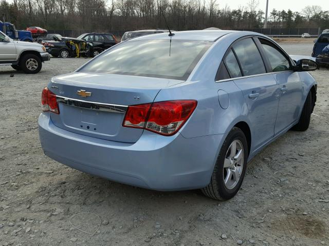 1G1PE5S99B7218336 - 2011 CHEVROLET CRUZE LT BLUE photo 4