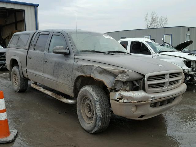 1D7HG48N64S573989 - 2004 DODGE DAKOTA QUA GRAY photo 1