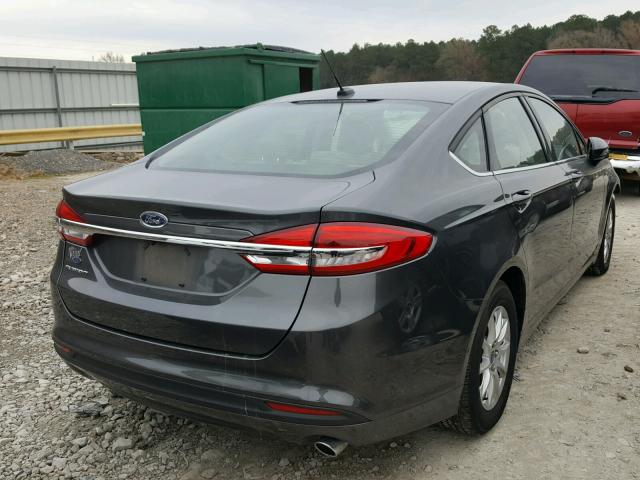 3FA6P0G79HR203964 - 2017 FORD FUSION S GRAY photo 4