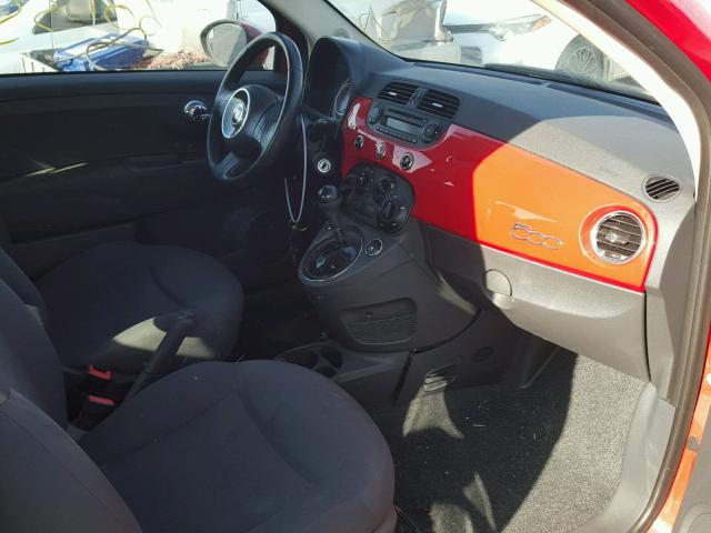 3C3CFFAR7DT546075 - 2013 FIAT 500 POP RED photo 5