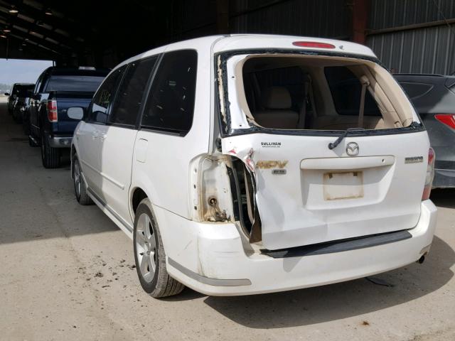 JM3LW28JX40511054 - 2004 MAZDA MPV WAGON WHITE photo 3