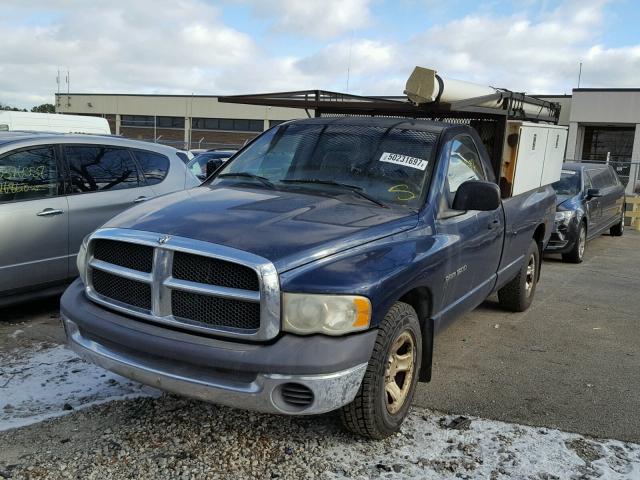 1D7HA16K02J130006 - 2002 DODGE RAM 1500 BLUE photo 2