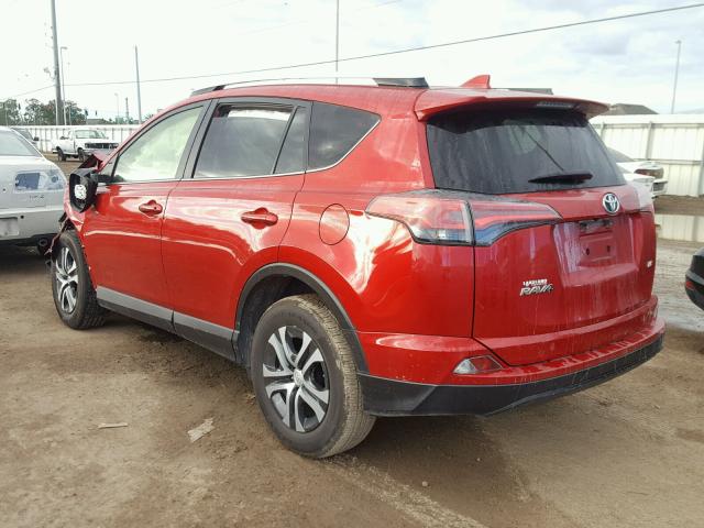 JTMZFREV5GJ079670 - 2016 TOYOTA RAV4 LE RED photo 3