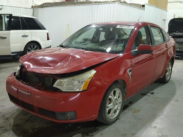 1FAHP35N78W212414 - 2008 FORD FOCUS SE RED photo 2