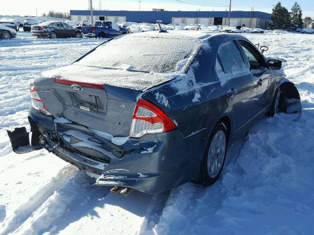 3FAHP0HA7BR209644 - 2011 FORD FUSION SE BLUE photo 4