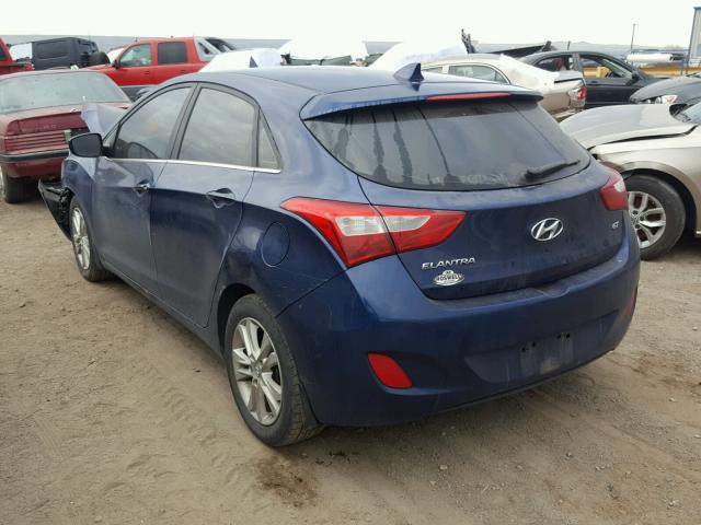 KMHD35LE2DU084202 - 2013 HYUNDAI ELANTRA GT BLUE photo 3