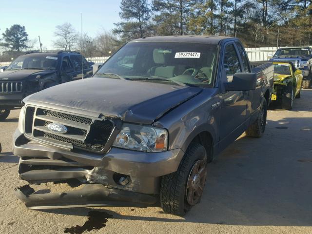 1FTRF12W98KE16478 - 2008 FORD F150 GRAY photo 2