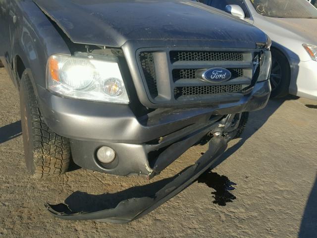 1FTRF12W98KE16478 - 2008 FORD F150 GRAY photo 9