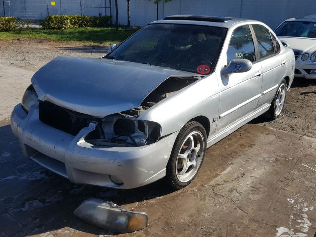 3N1AB51A32L725359 - 2002 NISSAN SENTRA SE- SILVER photo 2