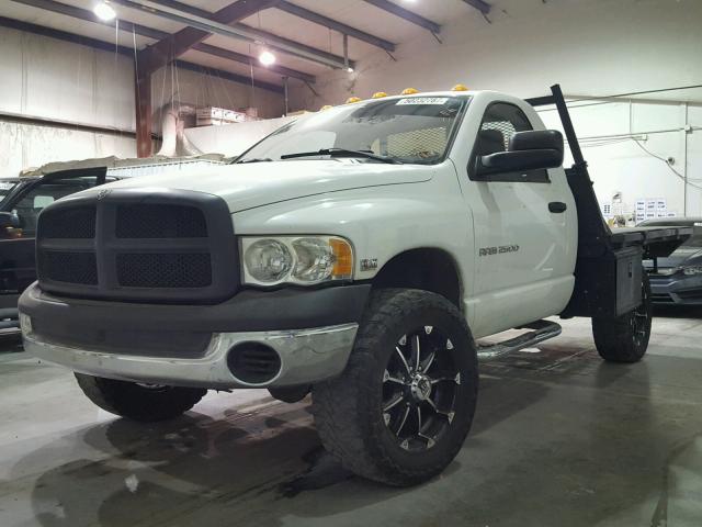 3D7KU26D13G829328 - 2003 DODGE RAM 2500 S WHITE photo 2