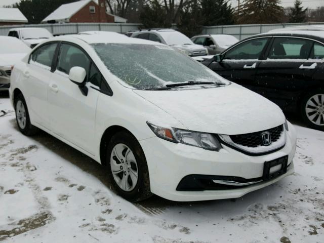 2HGFB2F5XDH579858 - 2013 HONDA CIVIC LX WHITE photo 1