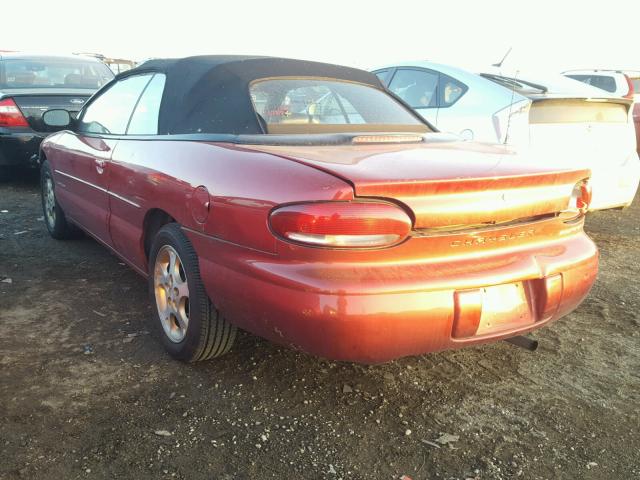 3C3EL55H1YT236684 - 2000 CHRYSLER SEBRING JX RED photo 3