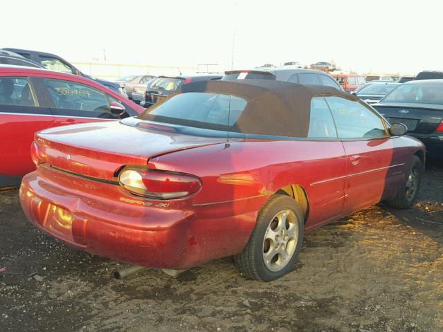 3C3EL55H1YT236684 - 2000 CHRYSLER SEBRING JX RED photo 4