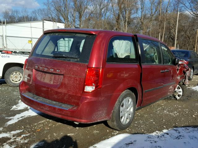 2C4RDGBG9ER410940 - 2014 DODGE GRAND CARA RED photo 4