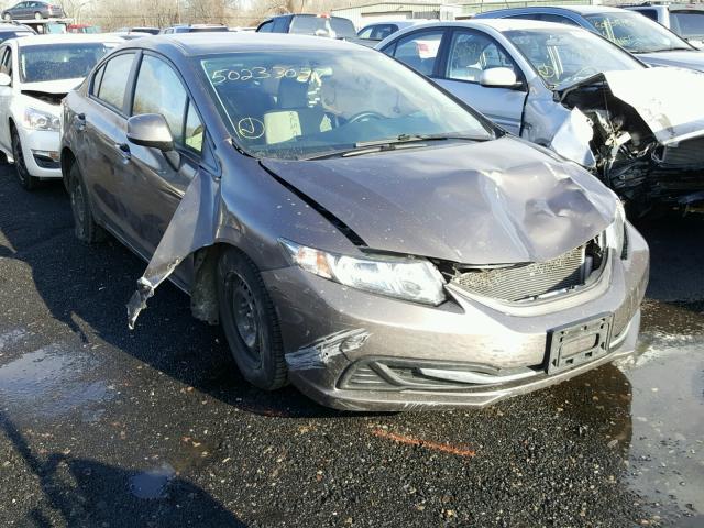 2HGFB2F5XDH598863 - 2013 HONDA CIVIC LX BROWN photo 1