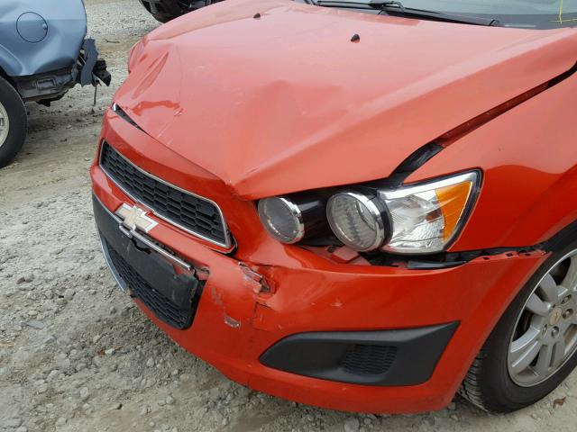 1G1JC6SH1C4106951 - 2012 CHEVROLET SONIC LT ORANGE photo 9