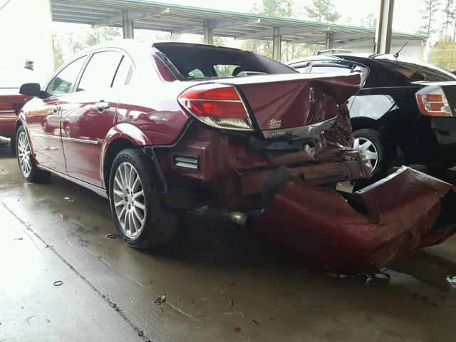 1G8ZV577X7F130443 - 2007 SATURN AURA XR BURGUNDY photo 3