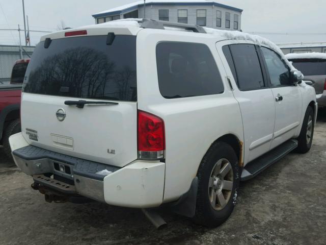 5N1AA08B14N710410 - 2004 NISSAN ARMADA SE WHITE photo 4