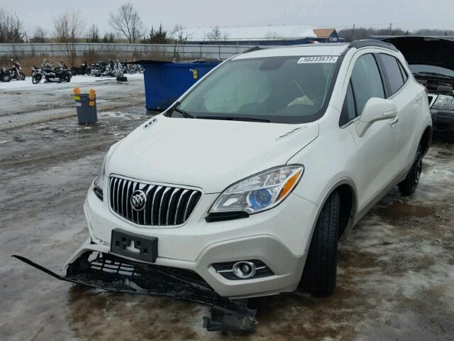 KL4CJCSB7GB728756 - 2016 BUICK ENCORE WHITE photo 2