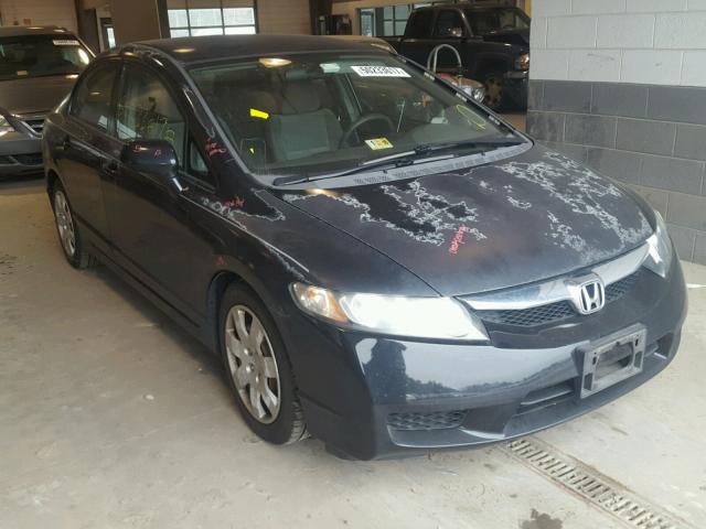 2HGFA16589H521056 - 2009 HONDA CIVIC LX BLACK photo 1