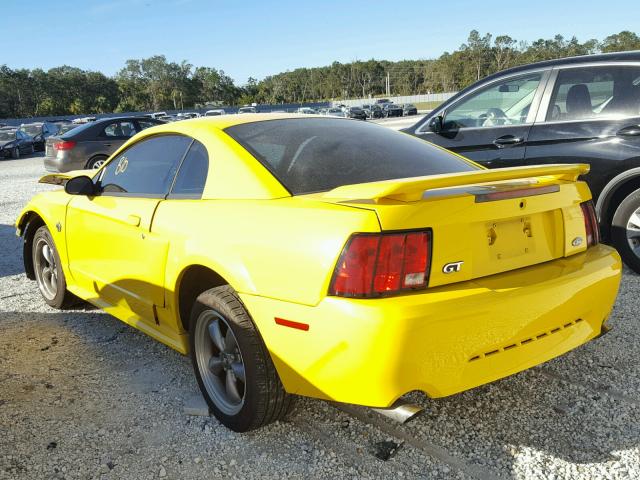 1FAFP42X74F198205 - 2004 FORD MUSTANG GT YELLOW photo 3