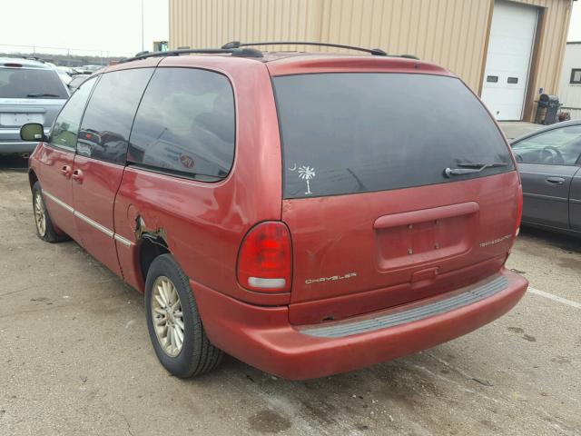 1C4GP54L0YB592236 - 2000 CHRYSLER TOWN & COU RED photo 3