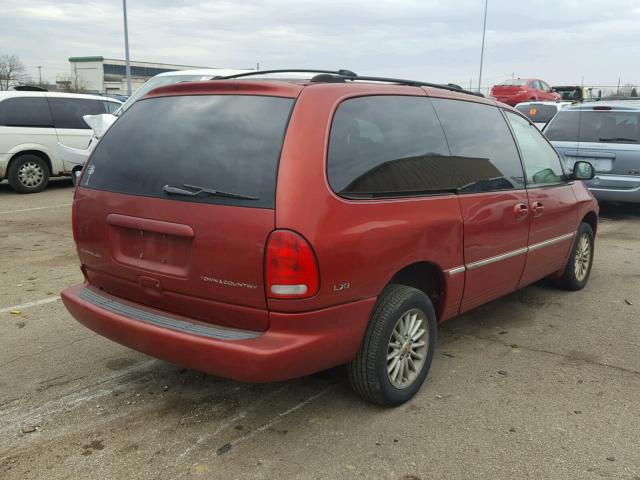 1C4GP54L0YB592236 - 2000 CHRYSLER TOWN & COU RED photo 4