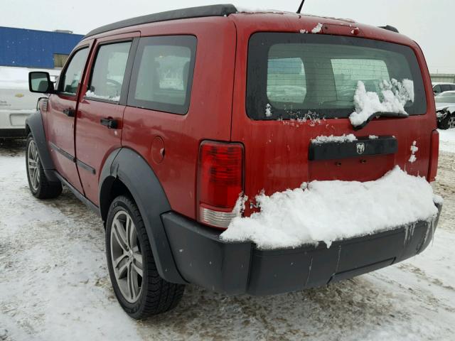 1D8GU28KX7W643274 - 2007 DODGE NITRO SXT RED photo 3