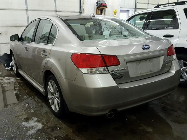 4S3BMBK65E3003136 - 2014 SUBARU LEGACY 2.5 TAN photo 3